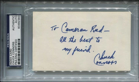 CHUCK CONNORS - AUTOGRAPH NOTE SIGNED Cover
