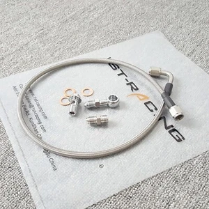 4 AN Oil Feed Line +Fitting Kit FOR Mazda Mazdaspeed MS3 MS6 CX-7 Axela 2.3T 2.3 - Picture 1 of 7