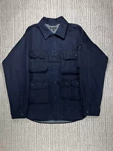 ENGINEERED GARMENTS Camicia Explorer, UOMO MEDIA, Denim rotto, Blu indaco USA - Foto 1 di 10