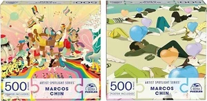 Spin Master Puzzles, 500 Pezzi 2 Puzzle Bundle Spotlight Marcos Chin NUOVO - Foto 1 di 12