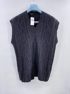 Michael Kors Grey Charcol Wool/Alpaca/Silk Blend Vest Size XL NWT $178 (G1) - Picture 1 of 5