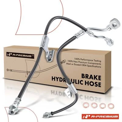 Manguera hidráulica de freno delantera A-Premium 2x para Chevy C1500 C2500 Tahoe GMC Yukon Foto 1 de 4