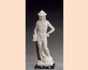 Skulptur Klassische David Donatello CM 30 IN Pulver, Alabaster Hergestellt Italy - Bild 1 von 1