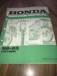 Factory Honda 1992-1993 CR125R Service Manual - Picture 1 of 3