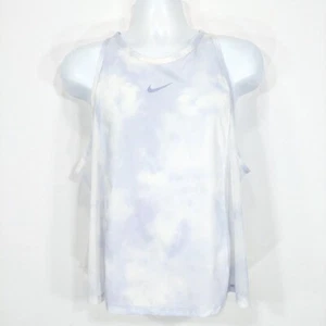 Camiseta sin mangas para correr Nike Center Swoosh Icon Clash lavanda tie-dye talla L para mujer - Imagen 1 de 8