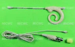 Snail design Headset Microphone for Samson AKG 3Pin mini XLR Detachable Plug - Picture 1 of 6