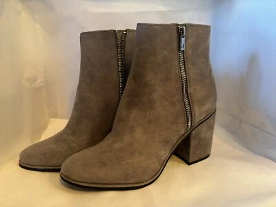 CALVIN KLEIN 灰色麂皮绒短靴 7.5 M 码 — 第 1/4 张图片