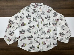 NEW Victorias Secret Womens L White Button Pajama Shirt New York NY Paris NWT - Picture 1 of 10