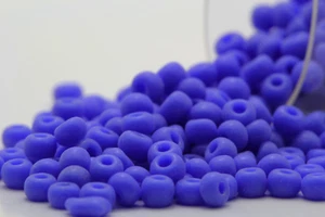 Miyuki Round Rocailles 8/0 Opaque LT. Perlas de semilla de cobalto RR-417 - Imagen 1 de 1