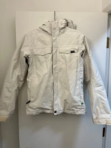 Planet Earth Hooded Snowboard Ski Jacket White, Size Small, Recycled Materials - Picture 1 of 9