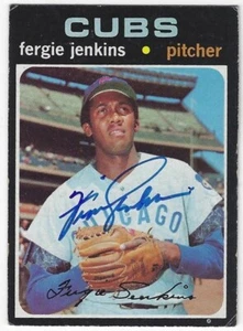 Autographed 1971 Topps FERGIE JENKINS Chicago Cubs Card #280 - w/COA - Picture 1 of 1