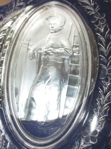 1872 LaBELLE GLASS EAPG ACTRESS PINAFORE OVAL CHEESE TRAY USS PINAFORE SAILOR - Picture 1 of 5