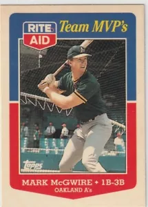 1988 Topps Rite-Aid Team MVP's #23 Mark McGwire Oakland Athletics A's - Bild 1 von 1