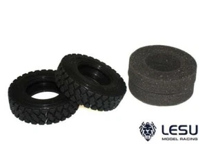 US Stock 1/14 LESU 1 Pair Upgraded Rubber Tires for RC Tractor Truck TOUCAN Car - Picture 1 of 3