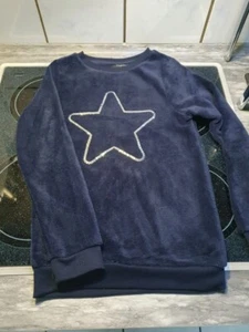 Dunkelblauer "Stern" Kuschel Pullover - Gr.140 - neuwertig - Bild 1 von 1