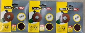 125mm Fibre sanding Disc sandpaper 125mm x9 Sheets 36 Grit HIGH QUALITY FLEXOVIT - Picture 1 of 2