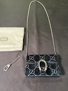 GUCCI GEMAS BOLSO DIONISIO TERCIOPELO HOMBRO BANDOLERA MENSAJERO BOLSO AUTÉNTICO - Imagen 1 de 24