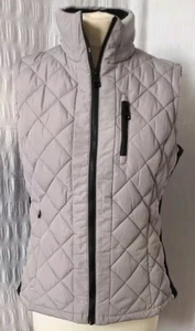 Andrew Marc UKS Grey Black Quilted Puffer Gilet Zip Front, All seasons, Casual - Picture 1 of 18