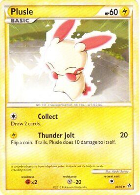 Lightly Played, English Pokemon Regular Plusle - 36/95 - Uncommon HS - Unleashed