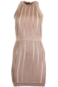 BALMAIN STRETCH KNIT MINI DRESS FR 36 UK 8 - Picture 1 of 4