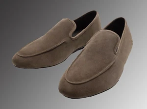 Mocasines Zara de gamuza sin cordones de cuero marrón para hombre talla 9 - Imagen 1 de 10