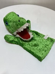 Alligator Crocodile Hand Puppet 11" Plush Stuffed Animal Vintage Dollar Tree - Picture 1 of 11