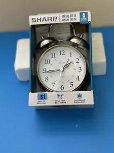 SHARP Twin Bell Alarm Clock In Original Box; Works great - Picture 1 of 9