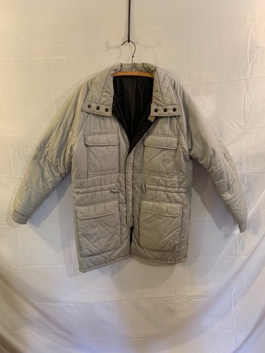 OFF WHITE Piumino imbottito parka giacca lunga costa off bianco taglia XL