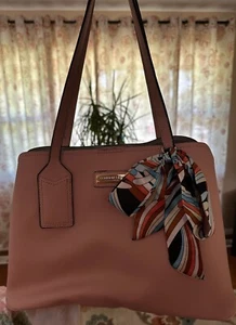 Women's London Fog Purse Handbag Pink Large Multi Pocket - Picture 1 of 4