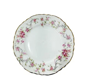10 Hutschenreuther Richelieu Bread & Butter Plates Pink Rose Gold Trim Germany - Picture 1 of 5