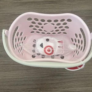 💗Rosa Ziel Spielzeug Einkaufskorb mit Bullseye - NEU - - Bild 1 von 3