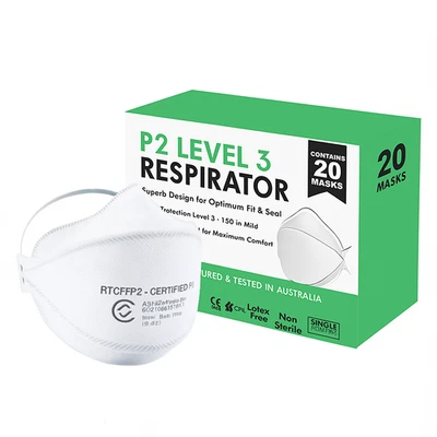 P2 N95 Disposable Respirator Face Masks Certified Dust 3M AMD 5-Layer 20 Pack - image 1 of 4