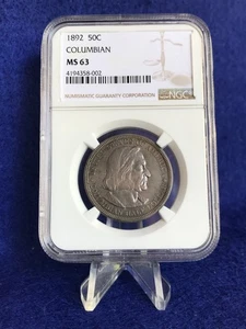 1892 Columbian Exposition Half Dollar 50c *NGC MS63 Choice Unc* Nice Toning - Picture 1 of 7