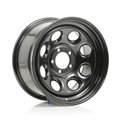 Cragar Wheel Soft 8 Steel Black 16" x 8" 5 x 4.5" Bolt Circle 5" Backspace Each Foto 1 de 4