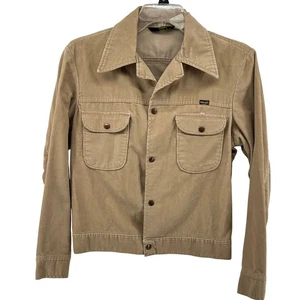 Giacca camionista Wrangler in velluto a coste marrone uomo media m vintage western USA - Foto 1 di 9