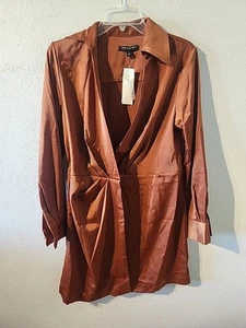 Banana Republic Dress Womens 8 Copper Midi New READ!!! - Picture 1 of 8