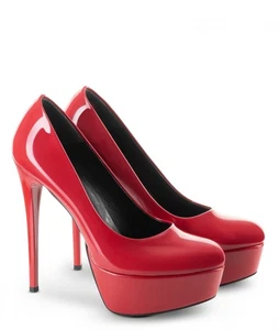 Decolte plateau 44 unisex rosso vernice tacchi alti Michael Soul Aria scarpe eleganti - Foto 1 di 9