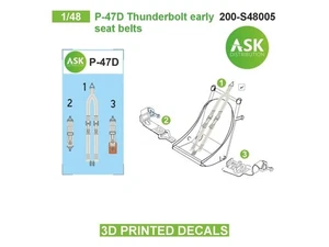 Art Scale Kit 200-S48005 - 1:48 P-47D Thunderbolt early seat belts - 3D printed  - Picture 1 of 1