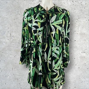 joseph Ribkoff Top Size 18 Palm Leaf Print 3/4 Sleeve Tropical Blouse F104 - Picture 1 of 10