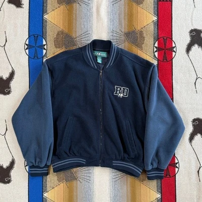 Vintage Y2K Big Dogs Fleece Bomber Jacket Size Large Full Zip Embroidered - Image 1 of 4