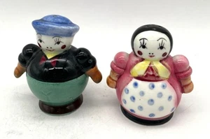 Vtg. Roly Poly Couple Salt & Pepper Shakers - Picture 1 of 6