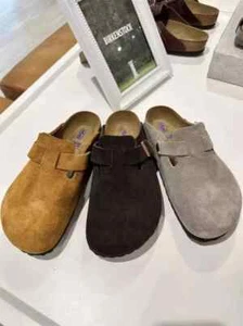 Unisex Boston Birkenstock Boston Suede Leather Clog Women Men Shoes Casual - Picture 1 of 14