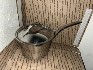 Anolon Nouvelle Copper 3-1/2 Qt Dual Spouts Stainless Steel Saucepan w/ Lid - Picture 1 of 14