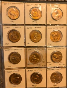 U.S. President Peace and Friendship Bronze Medal SET - Picture 1 of 3