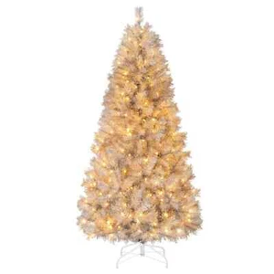 Pre-Lit Festive Celebration Tree 5 FT Christmas Tree 230 Warm White LED Lights - Picture 1 of 8