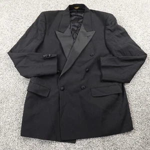 Christian Dior Jacket Men 44 Black Peak Lapel Tuxedo Blazer Sport Coat Dinner - Picture 1 of 22