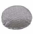 mp02n Silver Grey Folds Shimmer Velvet Round Cushion Cover/Pillow Case Custom