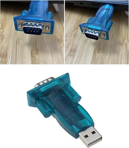 Adaptateur Convertisseur USB 2.0 vers RS232 Port Série DB9 9 Broches Mâle WINDOWS - Photo 1/12