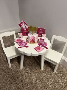 American Girl Doll Birthday Celebration Set With Pottery Barn 18” Doll Furniture
