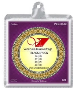 Vivaldi High Quality Venezuela Cuatro Saiten schwarz Nylon - Bild 1 von 4